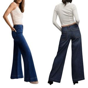 Anthropologie Maeve Wide-Leg High-Rise Jeans Size 28